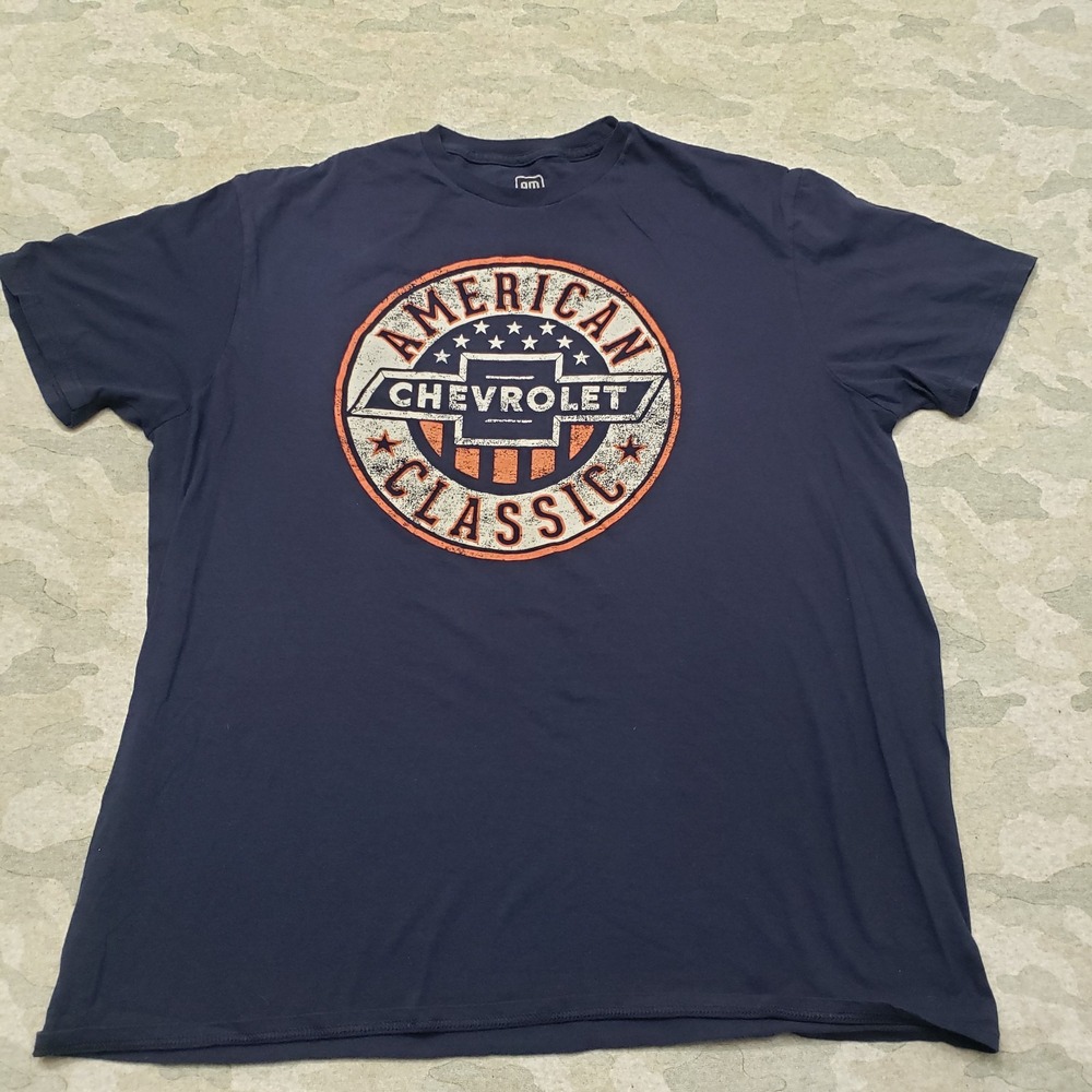 Chevrolet Shirt Mens XL Blue Hybrid Apparel Short Sleeve